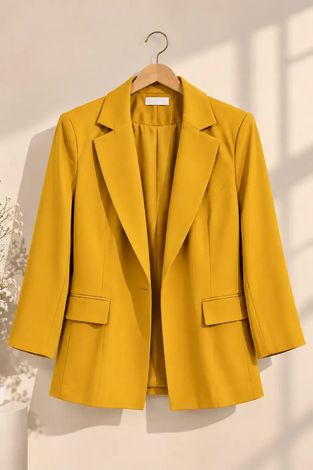 Mustard Curve Boss Blazer